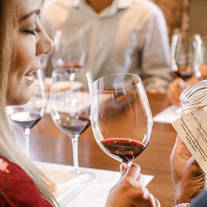 Guest Enjoying Seated Tasting at Beringer