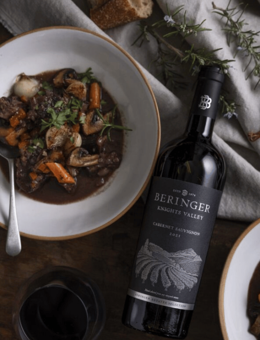 Beef Bourguignon and Knights Valley Cabernet